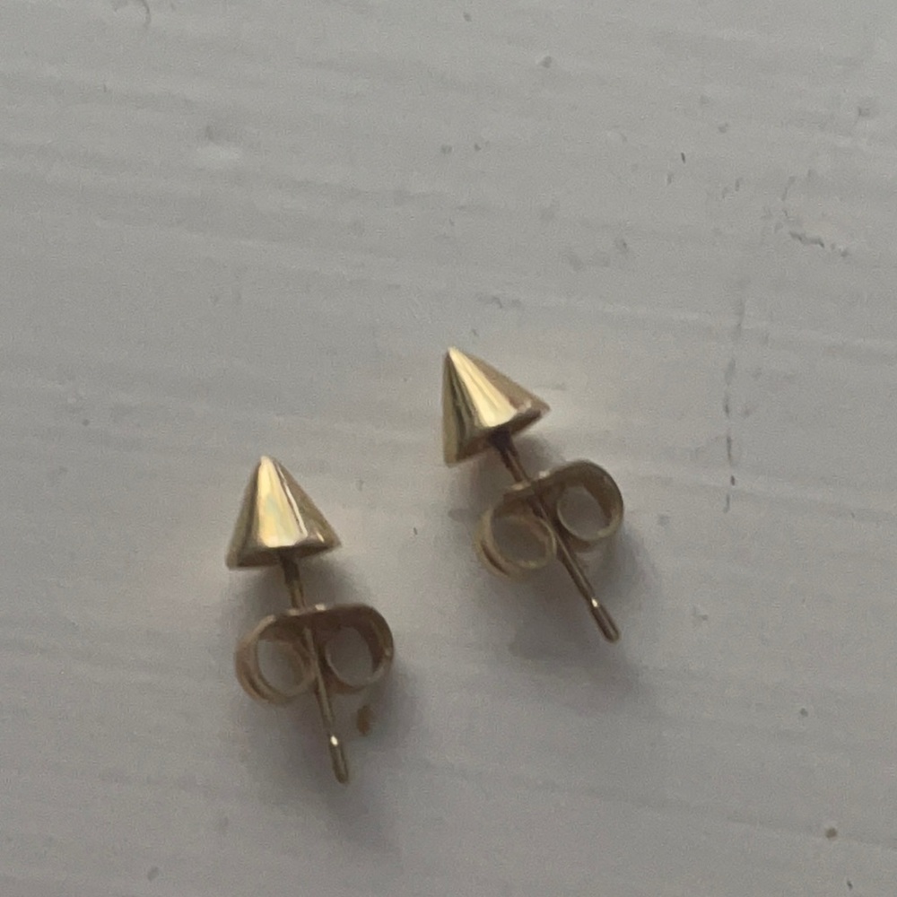 Sydney Evan Gold Spike Stud Earrings